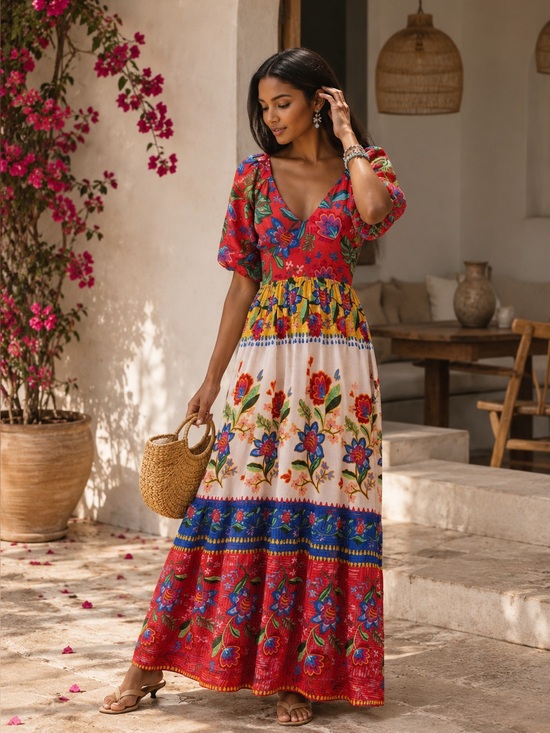 Johnny Was Dresses & Skirts - Johnny Was Rumba Maxi Dress Sz XL Patchwork Vacation NWT